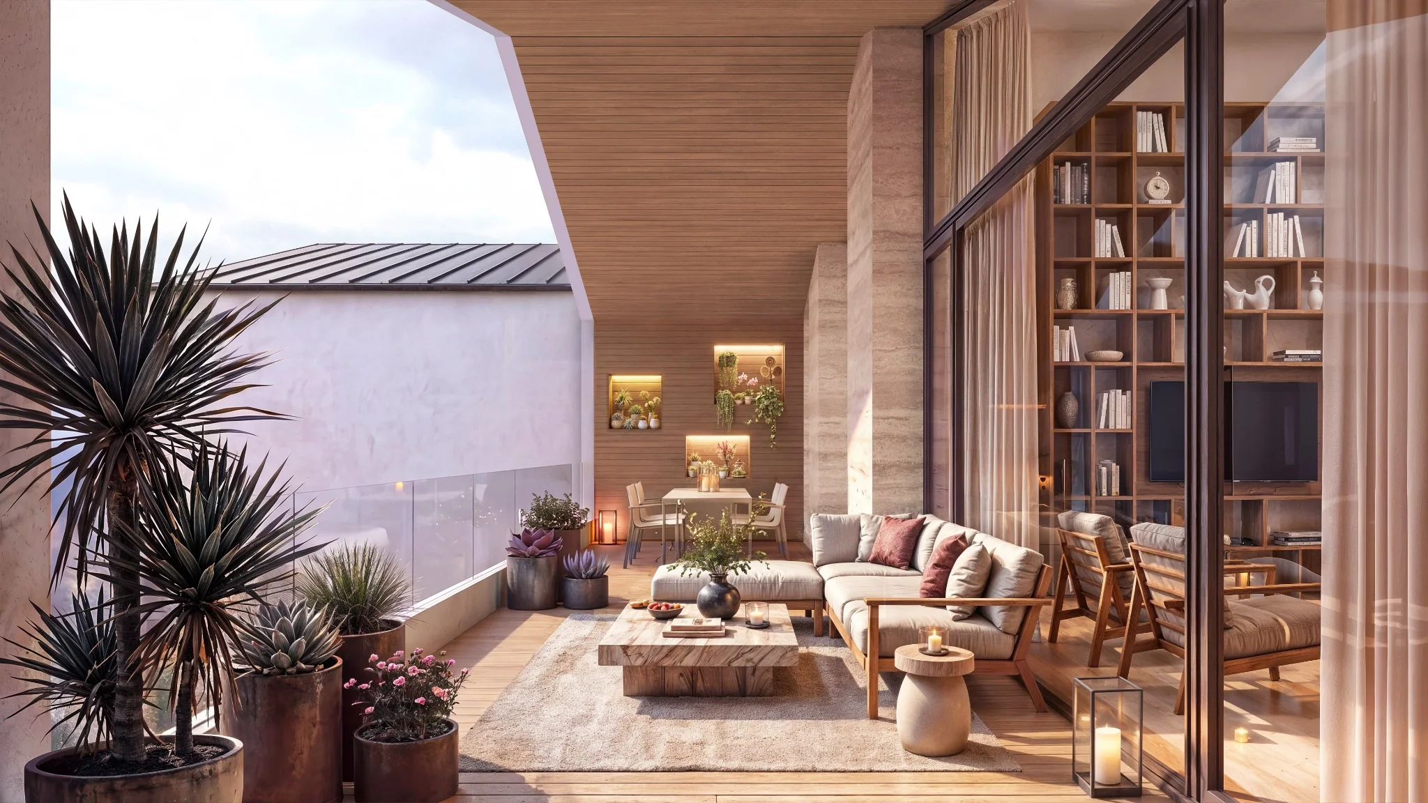 Rendering originale terrazza coperta